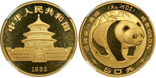 50 Yuan República Popular China Oro 