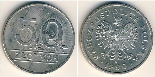 50 Zloty República Popular de Polonia (1952-1990) Níquel/Cobre 