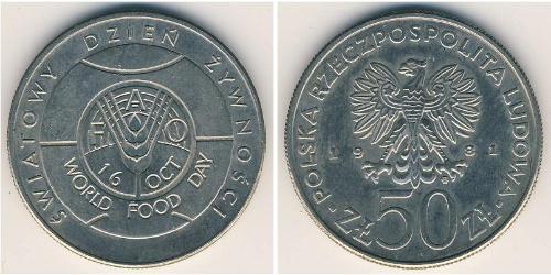 50 Zloty Repubblica Popolare di Polonia (1952-1990) Rame/Nichel 