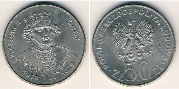 50 Zloty 波兰人民共和国 (1944 - 1989) 銅/镍 
