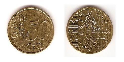50 Євроцент French Fifth Republic (1958 - ) Цинк/Олово/Мідь/Алюміній 