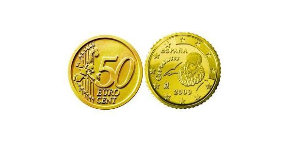 50 Євроцент Королівство Іспанія (1976 - ) Цинк/Олово/Мідь/Алюміній 