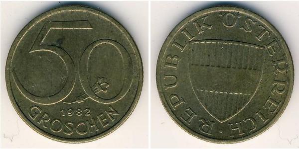 50 Грош Австрійська Республіка (1955 - ) Бронза/Алюміній 