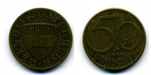 50 Грош Австрійська Республіка (1955 - ) Бронза/Алюміній 
