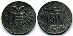 50 Грош Federal State of Austria (1934-1938) Никель/Медь 