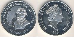 50 Dollar Îles Cook Argent 