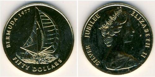 50 Доллар Бермудские Острова Золото Елизавета II (1926-2022)
