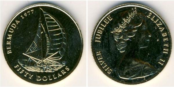 50 Доллар Бермудские Острова Золото Елизавета II (1926-2022)