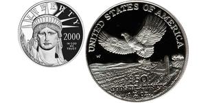 50 Доллар США (1776 - ) Платина 