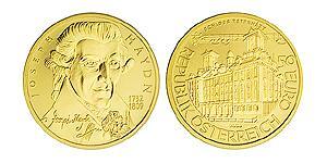 50 Евро Австрийская Республика(1955 - ) Золото 