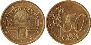 50 Евроцент Австрийская Республика(1955 - ) Медь 
