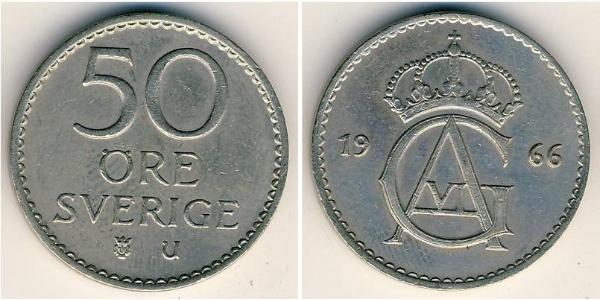 50 Ере Швеція Нікель/Мідь 