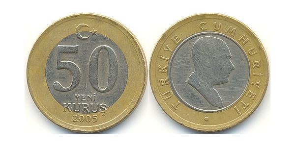50 Куруш Турция (1923 - ) Биметалл 