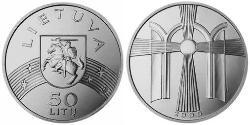 50 Лит Литва (1991 - ) Серебро 