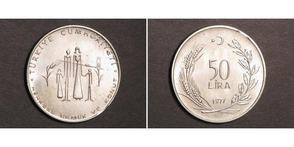 50 Ліра Турція (1923 - ) Срібло 