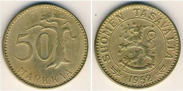 50 Марка Фінляндія (1917 - ) Бронза/Алюміній 