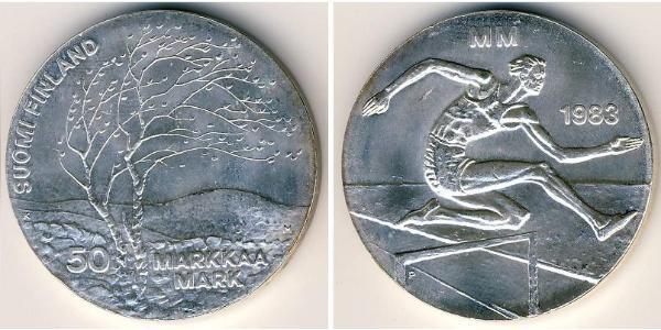 50 Марка Финляндия (1917 - ) Серебро 