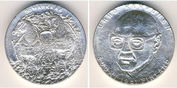 50 Марка Финляндия (1917 - ) Серебро 