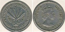 50 Міль Британський Кіпр (1878 - 1960) Нікель/Мідь 