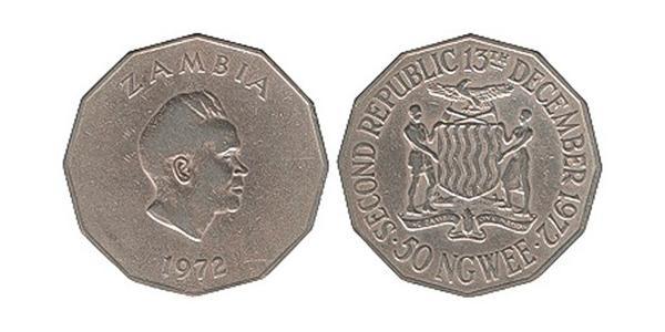 50 Нгве Замбія (1964 - ) Нікель/Мідь 