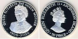50 Пенни Остров Вознесения Серебро Елизавета II (1926-2022)