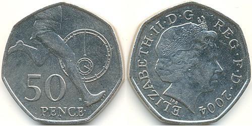 50 Пені Велика Британія (1922-) Нікель/Мідь Єлизавета II (1926-2022)