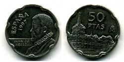 50 Peseta Reino de España (1976 - ) Kupfer/Nickel 