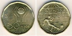 50 Peso Argentina (1861 - ) Alluminio/Bronzo 