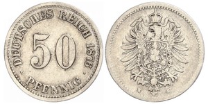 50 Пфенниг Германия Серебро 