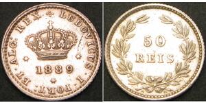 50 Рейс Королівство Португалія (1139-1910) Срібло 