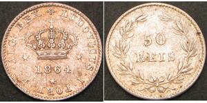 50 Рейс Королівство Португалія (1139-1910) Срібло 