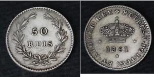 50 Рейс Королівство Португалія (1139-1910) Срібло 