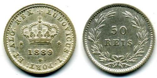 50 Рейс Королівство Португалія (1139-1910) Срібло 