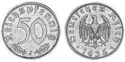 50 Reichpfennig Troisième Reich (1933-1945) Aluminium 