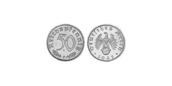 50 Рейхспфеніг Третій рейх (1933-1945) Алюміній 
