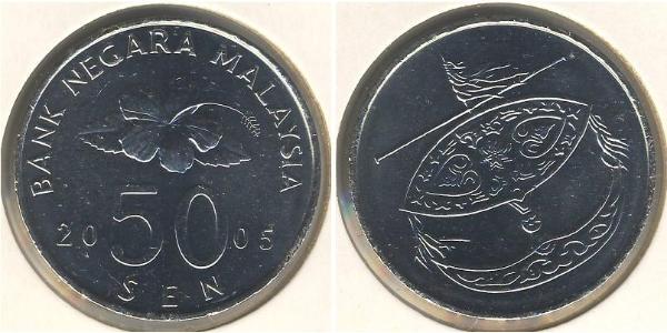 50 Сен Малайзия (1957 - ) Никель/Медь 