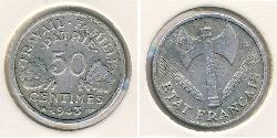 50 Сент Vichy France (1940-1944) Алюміній 