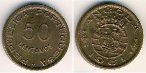 50 Сентаво Portuguese Angola (1575-1975) Бронза 