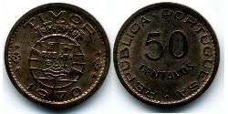 50 Сентаво Португалия / Восточный Тимор (1702 - 1975) Бронза 
