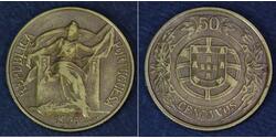 50 Сентаво Перша Португальська Республіка (1910 - 1926) Бронза/Алюміній 