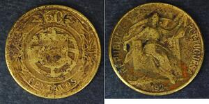 50 Сентаво Перша Португальська Республіка (1910 - 1926) Бронза/Алюміній 