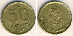 50 Сентаво Аргентинская Республика (1861 - ) Латунь 