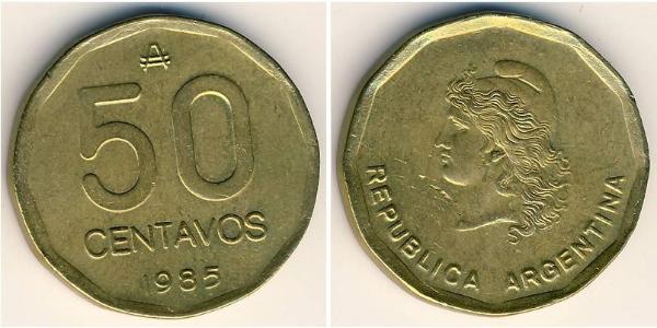 50 Сентаво Аргентинская Республика (1861 - ) Латунь 