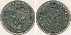 50 Сентаво  Portuguese Angola (1575-1975) Нікель/Бронза 