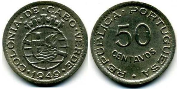 50 Сентаво Португалія / Кабо Верде (1456 - 1975) Цинк/Нікель/Мідь 
