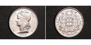 50 Сентаво Первая Португальская республика (1910 - 1926) Серебро 