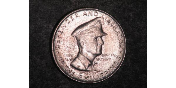 50 Сентаво Филиппины Серебро Douglas MacArthur (1880 - 1964) 