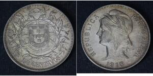 50 Сентаво Перша Португальська Республіка (1910 - 1926) Срібло 