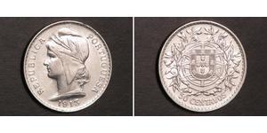 50 Сентаво Перша Португальська Республіка (1910 - 1926) Срібло 