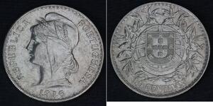 50 Сентаво Перша Португальська Республіка (1910 - 1926) Срібло 